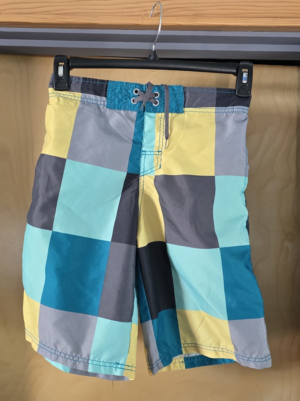 Mossimo Supply Co. Checkered Swim Trunks Boys Large